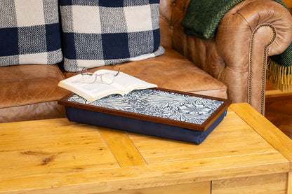 Extra Large Bean Bag Lap Tray in William Morris Marigold Indigo