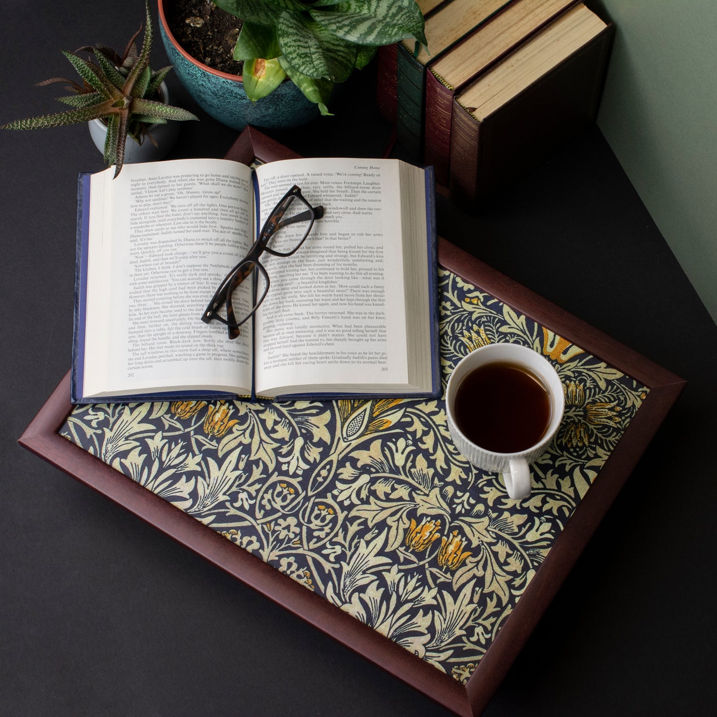 Bean Bag Lap Tray in William Morris Snakeshead